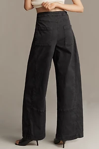 The Izzie Relaxed Pull-On Barrel Pants by Pilcro: Twill Edition