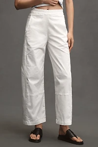 The Izzie Relaxed Pull-On Barrel Pants by Pilcro: Twill Edition
