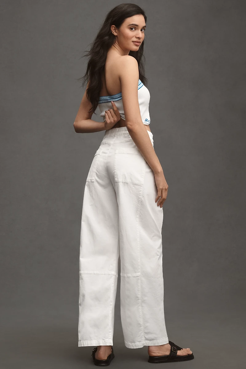 The Izzie Relaxed Pull-On Barrel Pants by Pilcro: Twill Edition