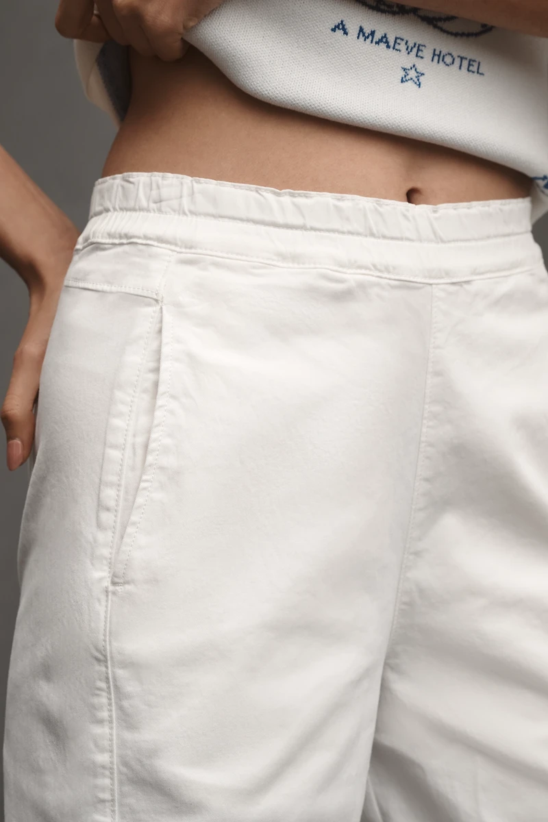 The Izzie Relaxed Pull-On Barrel Pants by Pilcro: Twill Edition