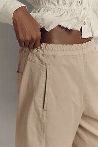 The Izzie Relaxed Pull-On Barrel Pants by Pilcro: Twill Edition