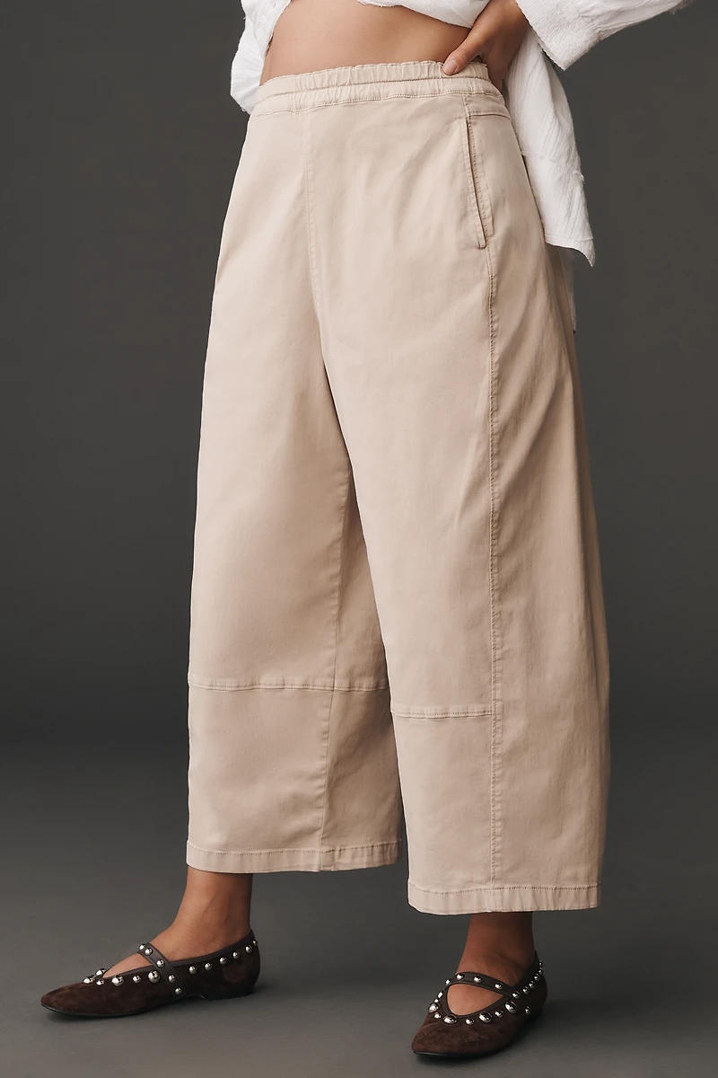 The Izzie Relaxed Pull-On Barrel Pants by Pilcro: Twill Edition
