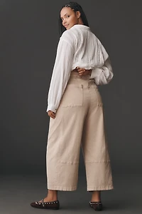 The Izzie Relaxed Pull-On Barrel Pants by Pilcro: Twill Edition