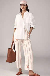 The Izzie Relaxed Pull-On Barrel Pants by Pilcro: Striped Edition