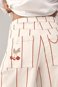 The Izzie Relaxed Pull-On Barrel Pants by Pilcro: Striped Edition