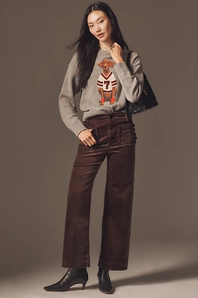 The Colette Corduroy Crop Wide-Leg Pants by Maeve
