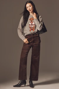 The Colette Corduroy Crop Wide-Leg Pants by Maeve