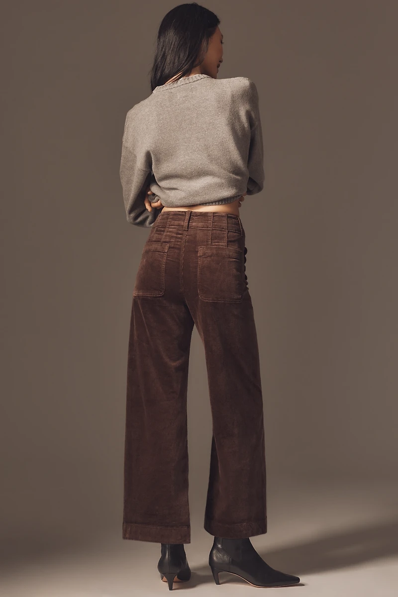 The Colette Corduroy Crop Wide-Leg Pants by Maeve
