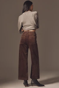 The Colette Corduroy Crop Wide-Leg Pants by Maeve
