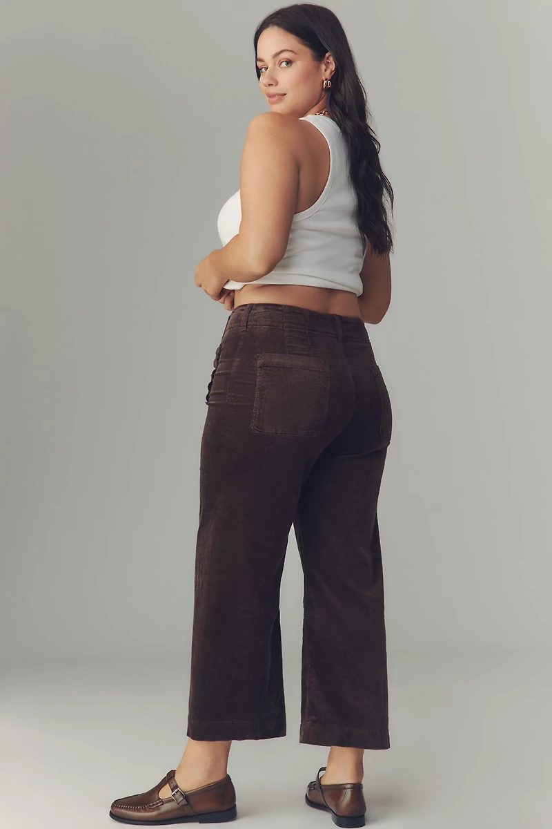 The Colette Corduroy Crop Wide-Leg Pants by Maeve