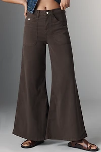 Pilcro High-Rise Wide-Leg Flare Pants