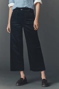 The Colette Bow Corduroy Crop Wide-Leg Pants by Maeve