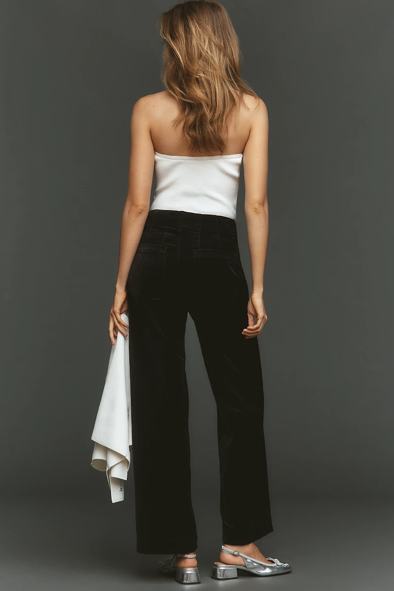 The Colette Full-Length Velvet Pants by Maeve