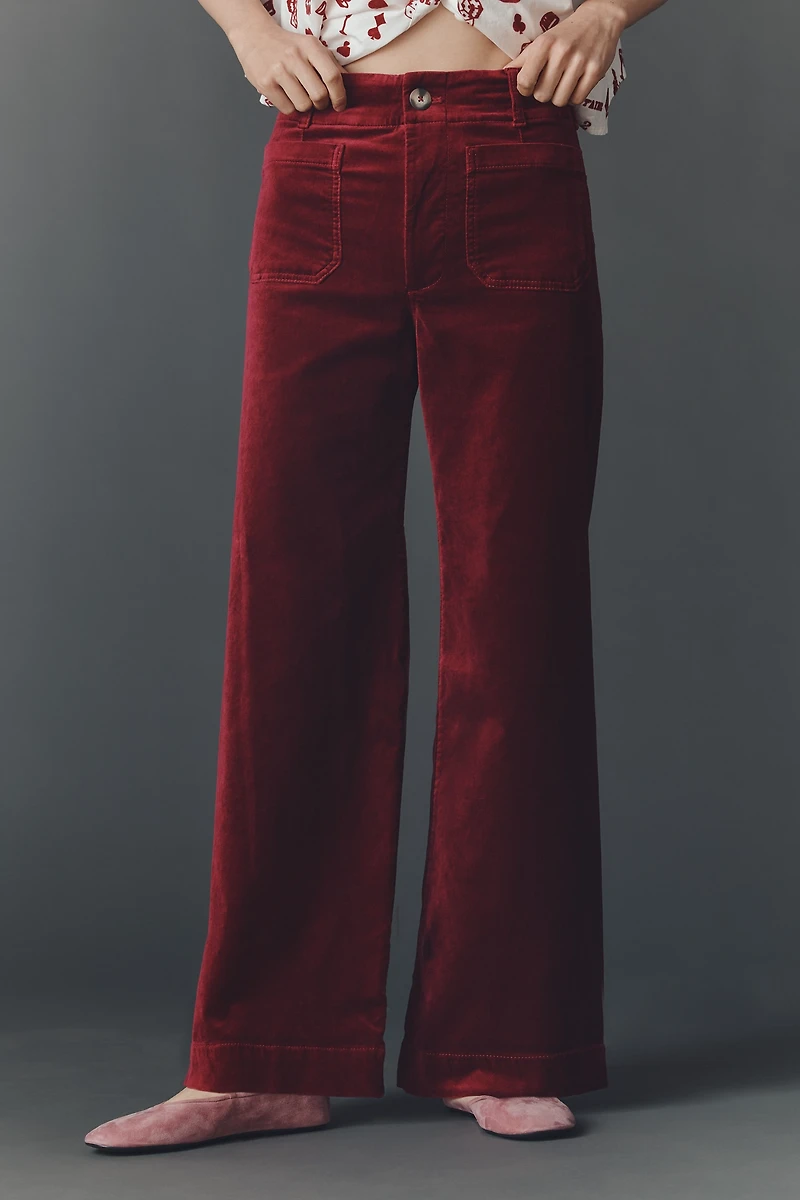 The Colette Full-Length Velvet Pants by Maeve