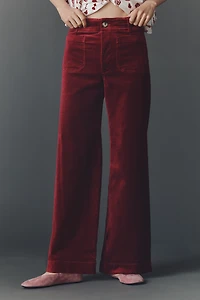 The Colette Full-Length Velvet Pants by Maeve