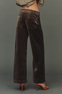 The Colette Full-Length Velvet Pants by Maeve