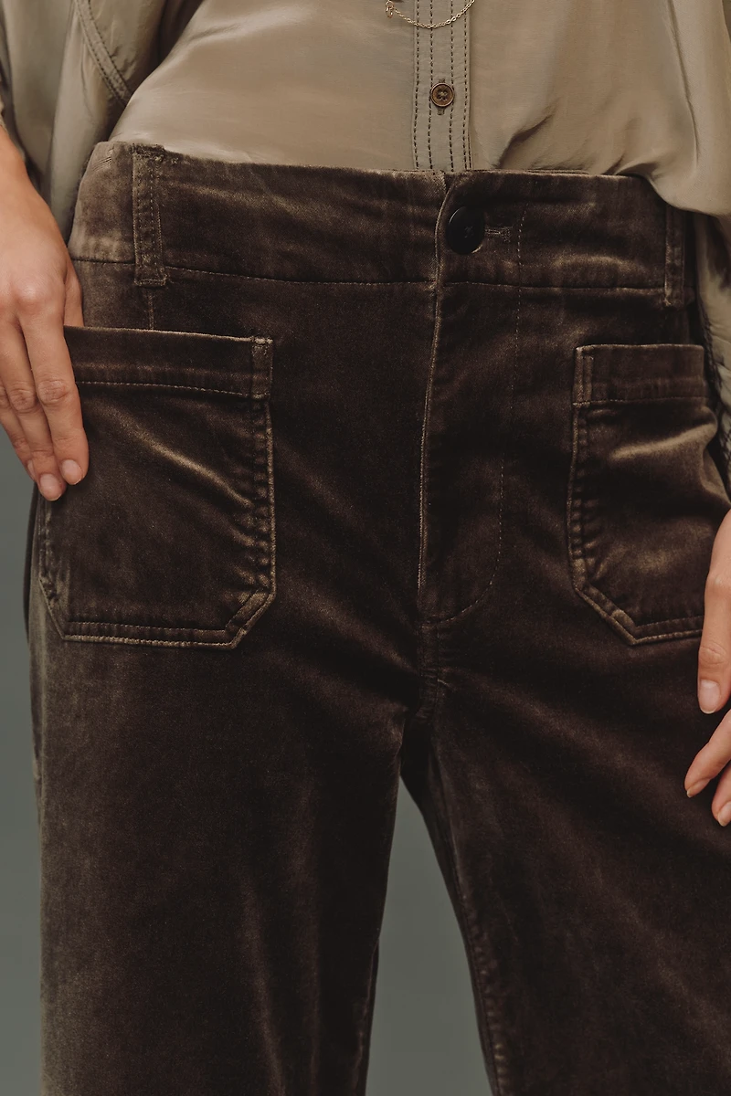 The Colette Full-Length Velvet Pants by Maeve
