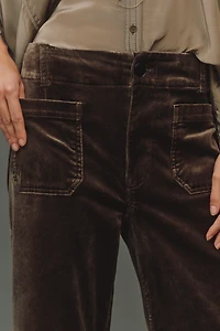 The Colette Full-Length Velvet Pants by Maeve