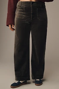 The Colette Full-Length Velvet Pants by Maeve