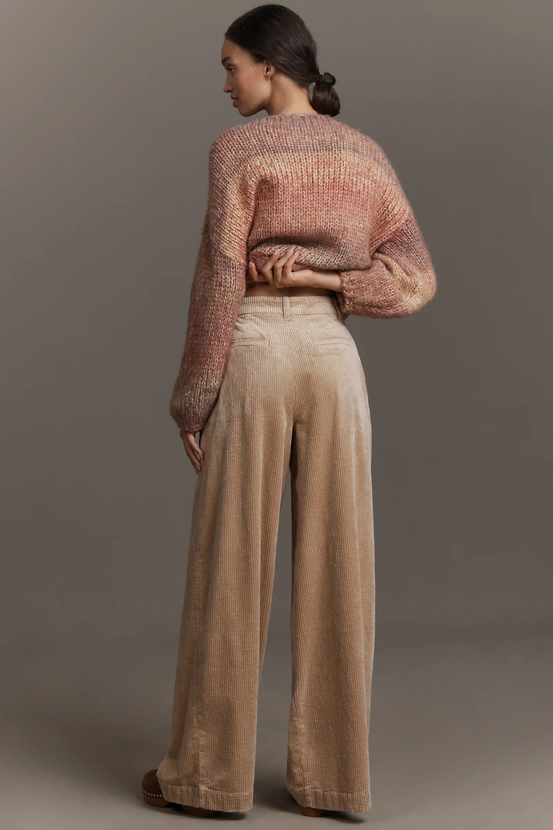 By Anthropologie Pleated Cord Trousers