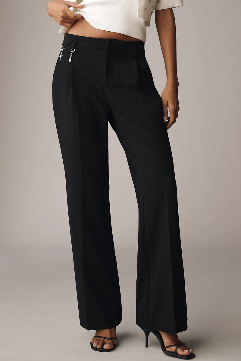 Maeve Slim Flare Trouser Pants