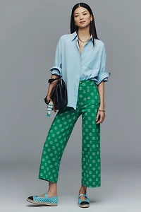 The Colette Crop Printed Ponte Pants by Maeve