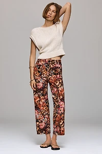 Colette Crop Printed Ponte Pants by Maeve