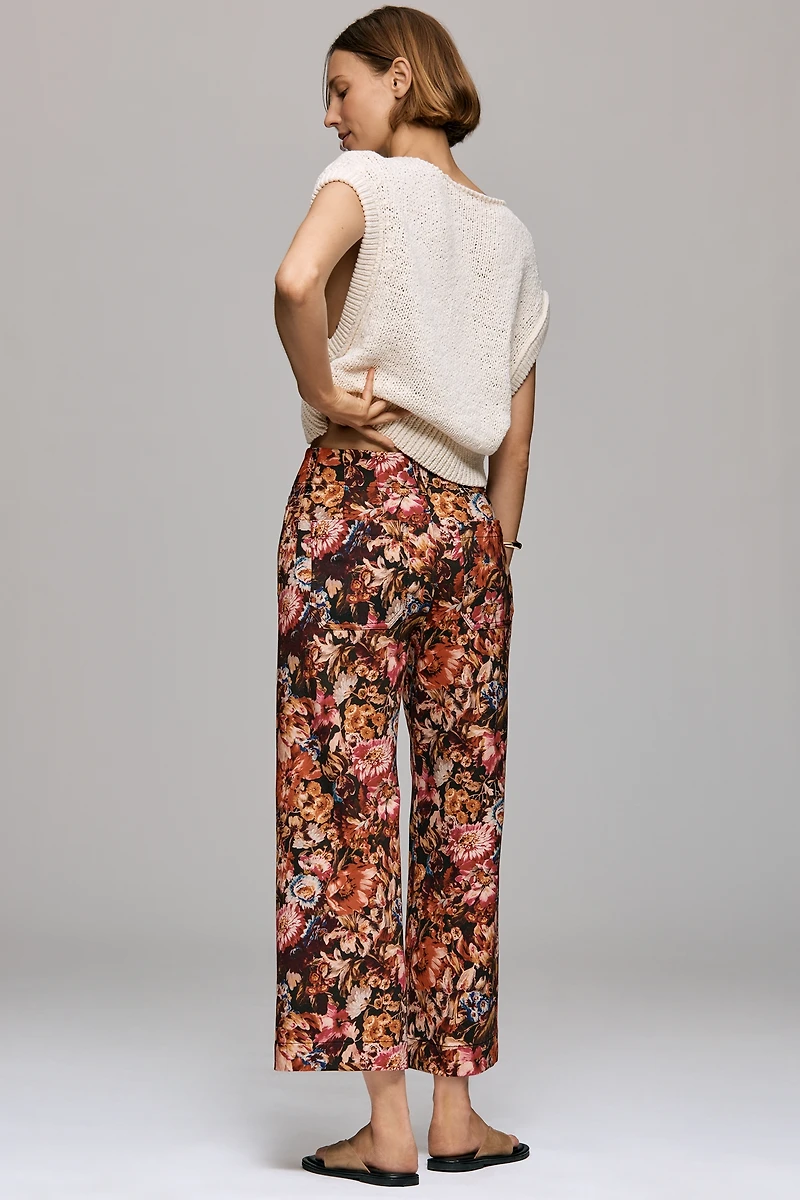 Colette Crop Printed Ponte Pants by Maeve
