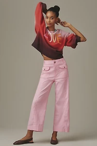 The Colette Flap Pocket Crop Wide-Leg Pants by Maeve