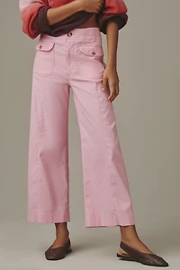 The Colette Flap Pocket Crop Wide-Leg Pants by Maeve