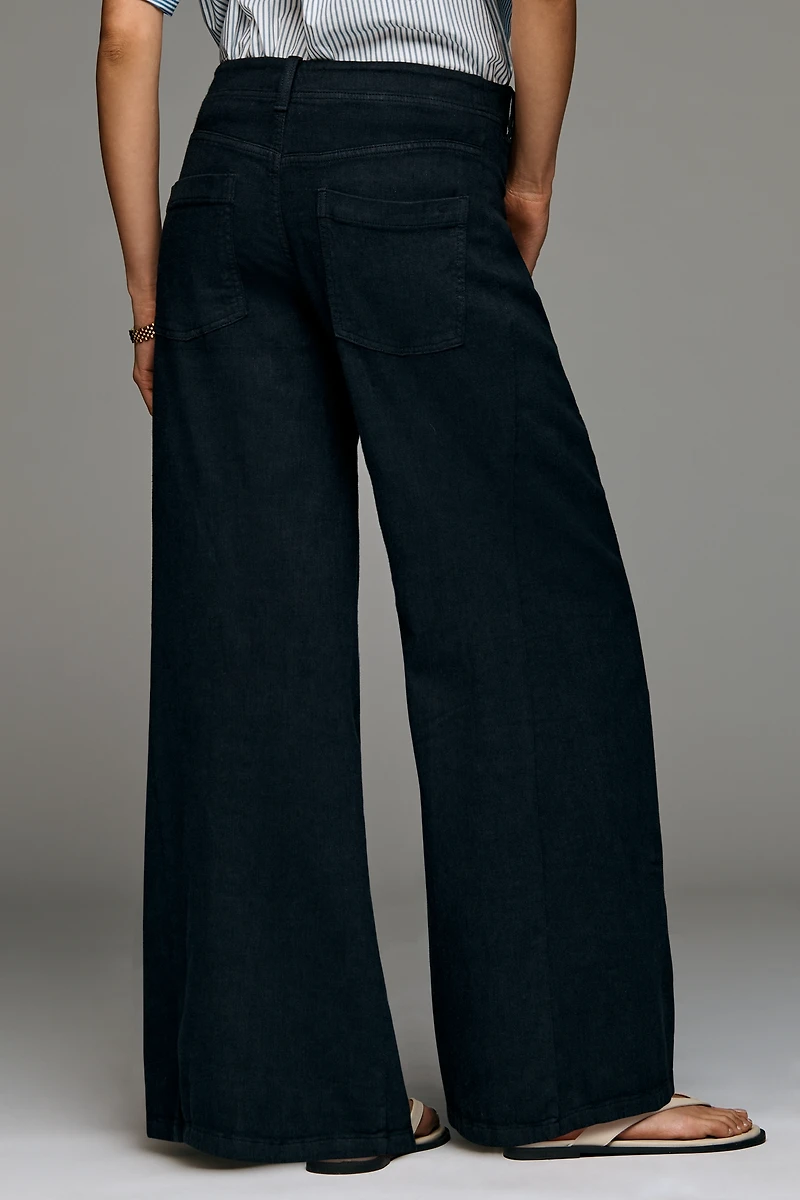 The Adi Mid-Rise Clean-Hem Flare Pants by Pilcro