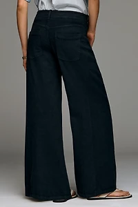 The Adi Mid-Rise Clean-Hem Flare Pants by Pilcro
