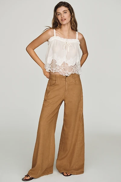 Pilcro Adi Mid-Rise Clean-Hem Flare Pants
