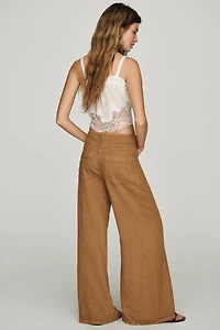 Pilcro Adi Mid-Rise Clean-Hem Flare Pants