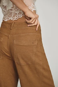 Pilcro Adi Mid-Rise Clean-Hem Flare Pants
