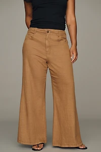 Pilcro Adi Mid-Rise Clean-Hem Flare Pants