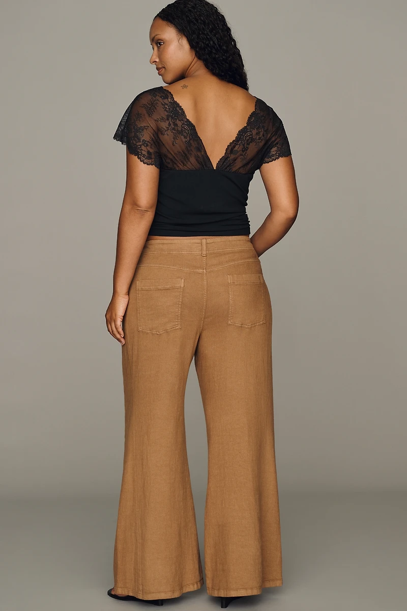 Pilcro Adi Mid-Rise Clean-Hem Flare Pants