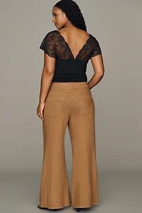 Pilcro Adi Mid-Rise Clean-Hem Flare Pants