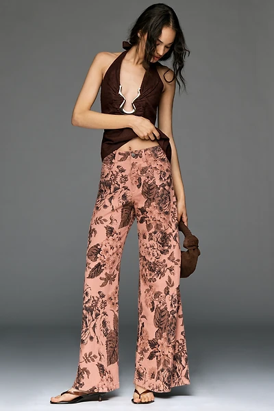 Pilcro Adi Mid-Rise Clean-Hem Flare Pants
