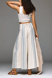 Pilcro Linen Cotton Skirty Sailor Pants