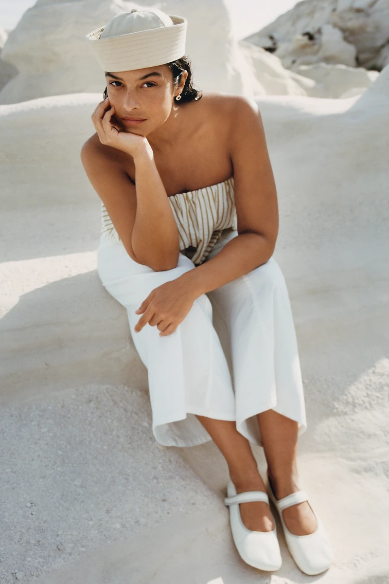 Maeve Wide-Leg Pleated Pants