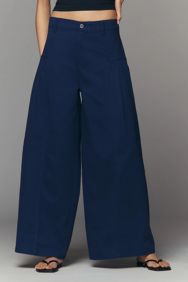 Maeve Wide-Leg Pleated Pants