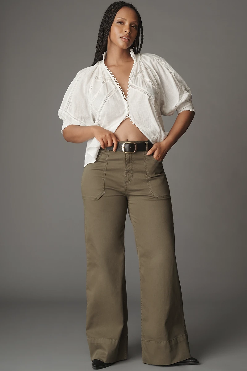 The Rylan Relaxed High-Rise Flare Pants by Pilcro