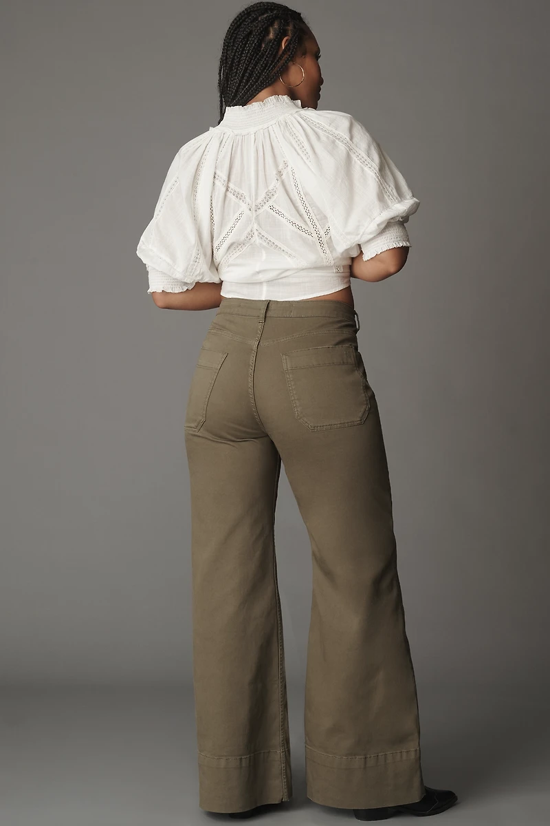 The Rylan Relaxed High-Rise Flare Pants by Pilcro