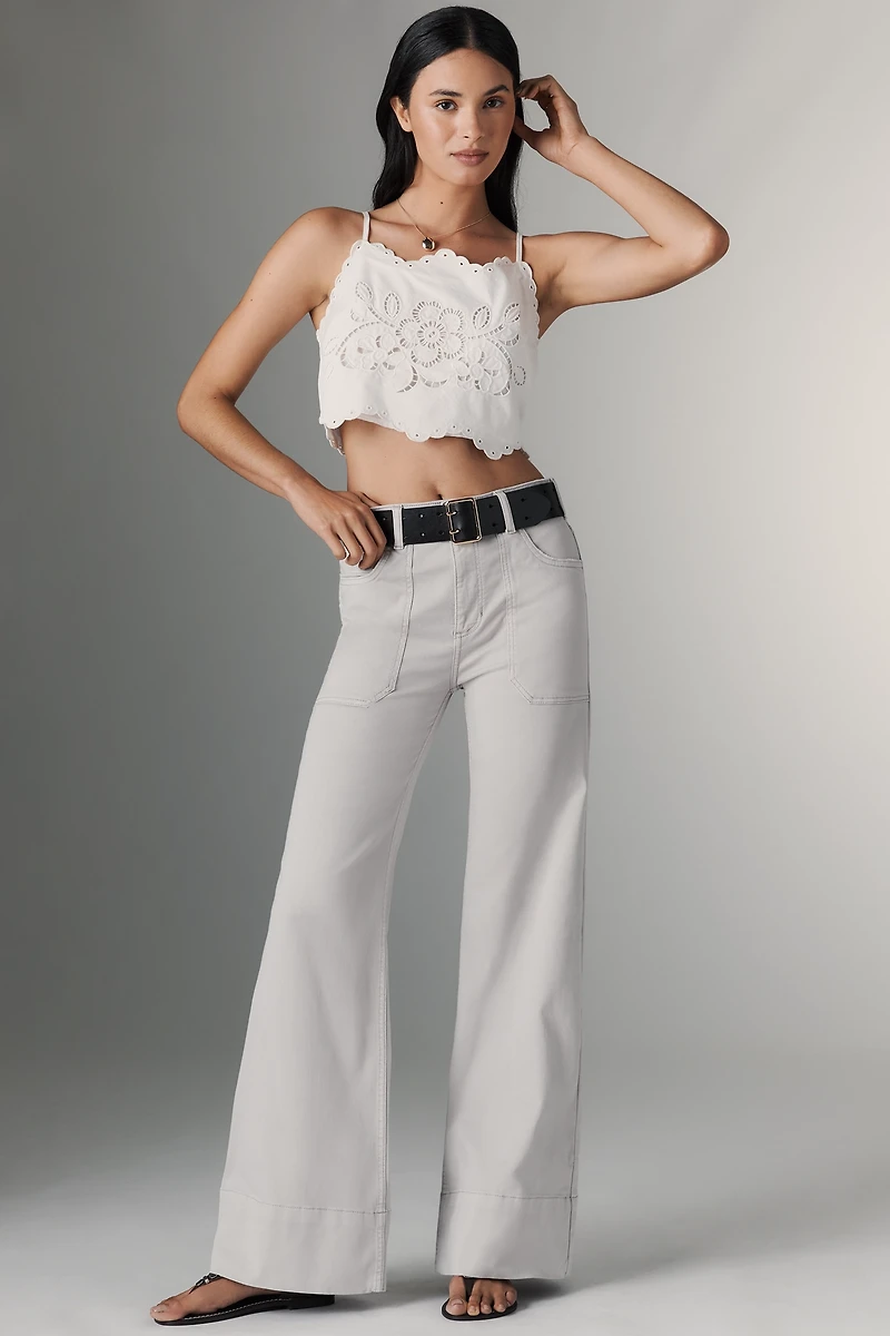 The Rylan Relaxed High-Rise Flare Pants by Pilcro
