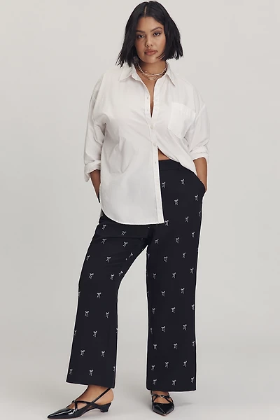 Eloquiin Plus Bow Bootcut Jumpsuit