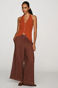 Ollari 100% Cotton Cutwork Track Pants