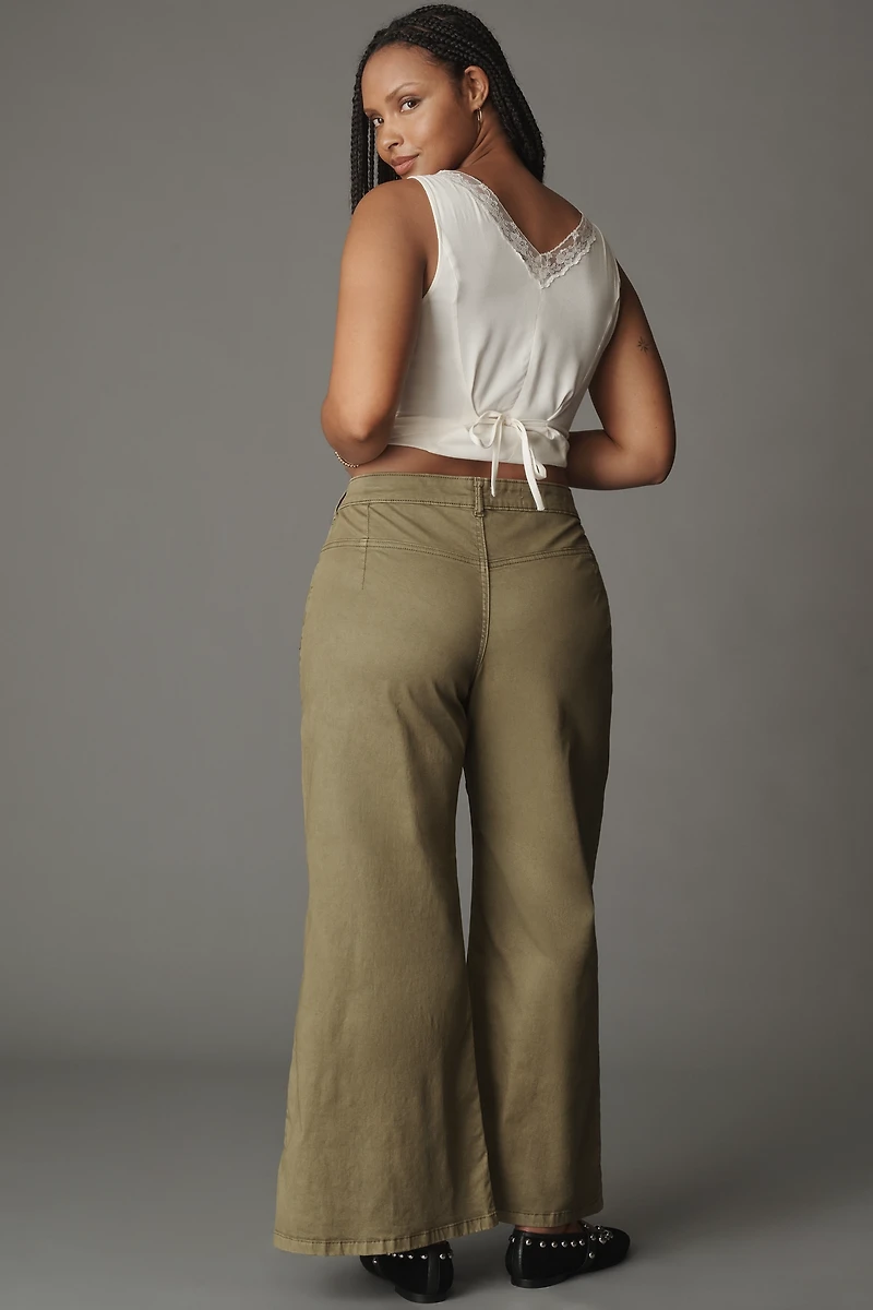Pilcro Crop Wide-Leg Pants
