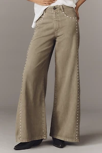 The Adi Mid-Rise Flare Novelty Pants by Pilcro
