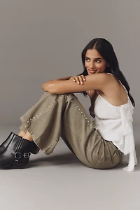 The Adi Mid-Rise Flare Novelty Pants by Pilcro